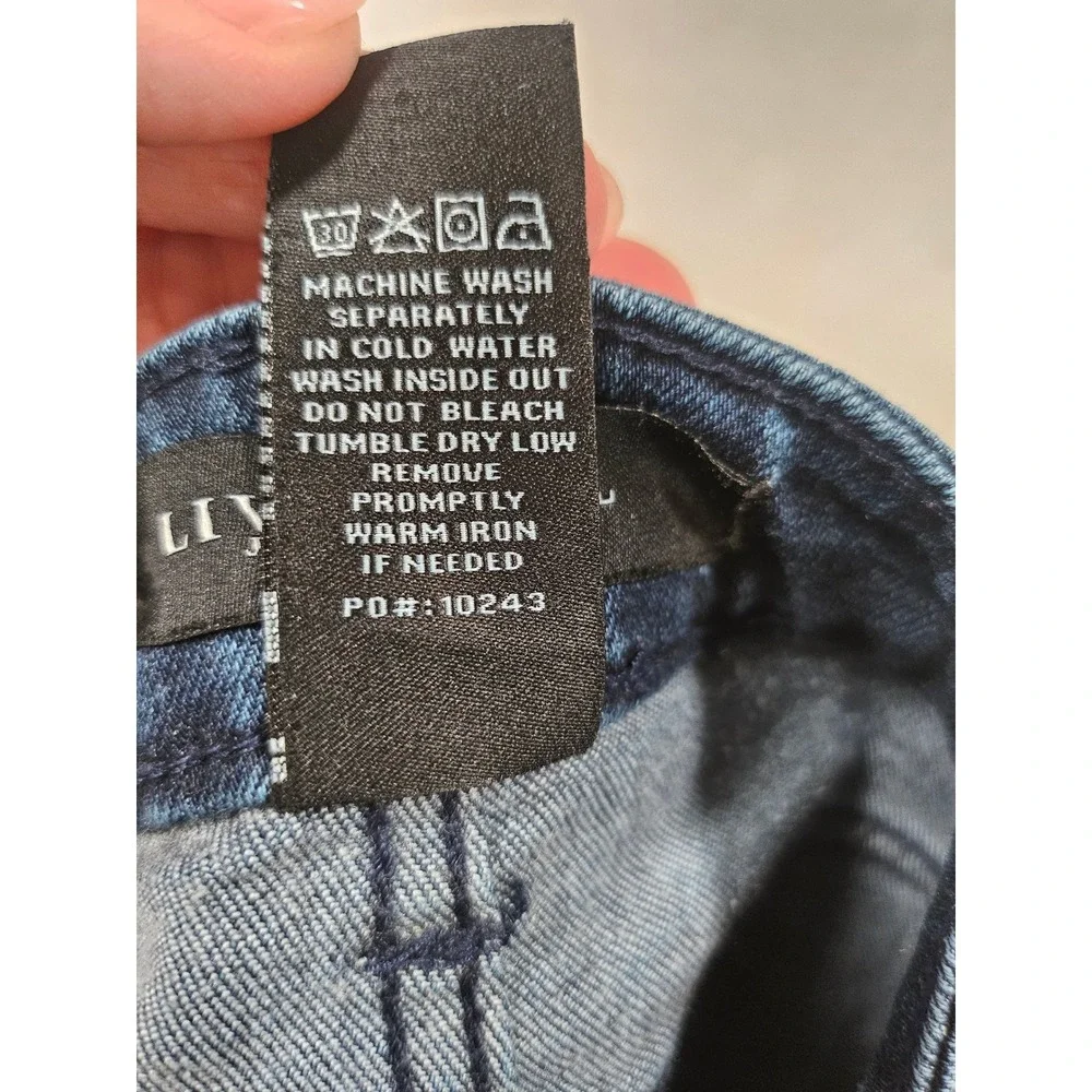 Liverpool Astrid Crop‎ Jeans Dark Wash Size 2/26 Cuffed Denim Minimalist Coastal